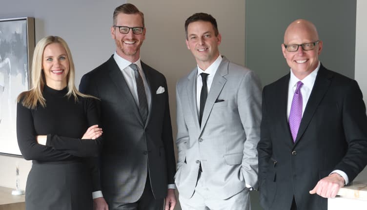 Dr. Katie Kuehner, Dr. Brenton Koch, Dr. Cody Koch, and Dr. Michael Carlisle