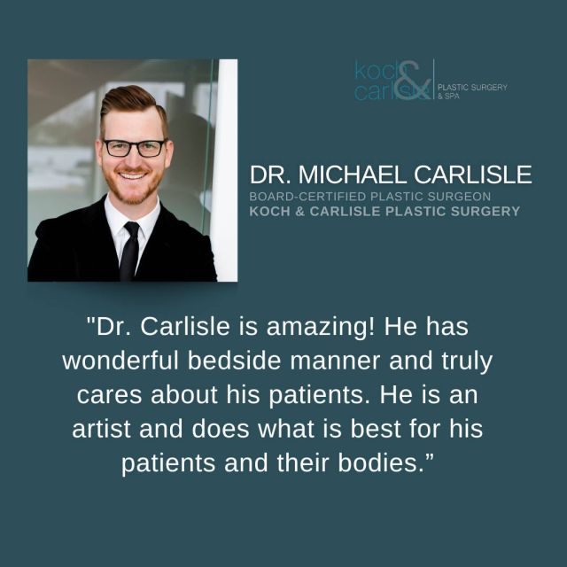 𝐅𝐫𝐨𝐦 𝐭𝐡𝐞 𝐩𝐚𝐭𝐢𝐞𝐧𝐭: "He is an artist and does what is best for his patients and their bodies."

We love this review shared by Dr. Carlisle's patient. 👏

Dr. Carlisle is a board-certified plastic surgeon who specializes in breast and body procedures at Koch & Carlisle Plastic Surgery in West Des Moines.

He offers a wide range of plastic surgery procedures for the breasts and body including the following specialties:

+ Breast Augmentation
+ Breast Lift (Mastopexy)
+ Breast Implant Removal & Capsulectomy
+ Nipple & Areola Reduction
+ Tummy Tuck (Abdominoplasty)
+ Surgery After Weight Loss (Arm Lift, Thigh Lift, Gluteal/Back Lift)
+ Brazilian Butt Lift
+ Labiaplasty
+ Liposuction
+ Gynecomastia Surgery
+ Monsplasty
+ Mastectomy

Consultations with Dr. Carlisle can be made by calling Koch & Carlisle Plastic Surgery at 515-277-5555. Interested in inquiring online? Fill out this form below:
➡ https://www.kochandcarlisle.com/consultation-mobile/

To see more of Dr. Carlisle's work, head on over to our online photo gallery:
➡ https://www.kochandcarlisle.com/photo-gallery/

.
.
.
.
.
@kandcplasticsurgery 
@drcarlisleplasticsurgery