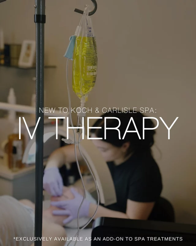 Take your spa treatment up a notch with our NEW add-on spa service: IV Therapy - exclusively offered at Koch & Carlisle Spa! 💧🙌

➡Swipe over to see our IV menu!

You will look and feel the difference immediately. 👏

Koch & Carlisle Plastic Surgery & Spa offers the highest-quality IV infusion therapy, taking your health and wellness to the next level. Our highly absorbable IV drips and injections are carefully formulated by our very own Dr. Katie to be safe and effective for patients looking to enhance or jumpstart their wellness and beauty goals.

Note: IV Therapy is exclusively offered as an add-on service to a spa treatment at Koch & Carlisle Spa, Suite #200. IV Therapy must be booked prior to your appointment.

To schedule an IV with your spa service, simply call Koch & Carlisle Plastic Surgery & Spa at 515-277-5555 and press "2" for our medical spa. Our front desk is happy to assist and provide additional information about our IV service.

Koch & Carlisle Plastic Surgery is located at 4855 Mills Civic Parkway in West Des Moines. Our medical office and injections are located in Suite #100, and our medical spa is located on our second floor at Suite #200.